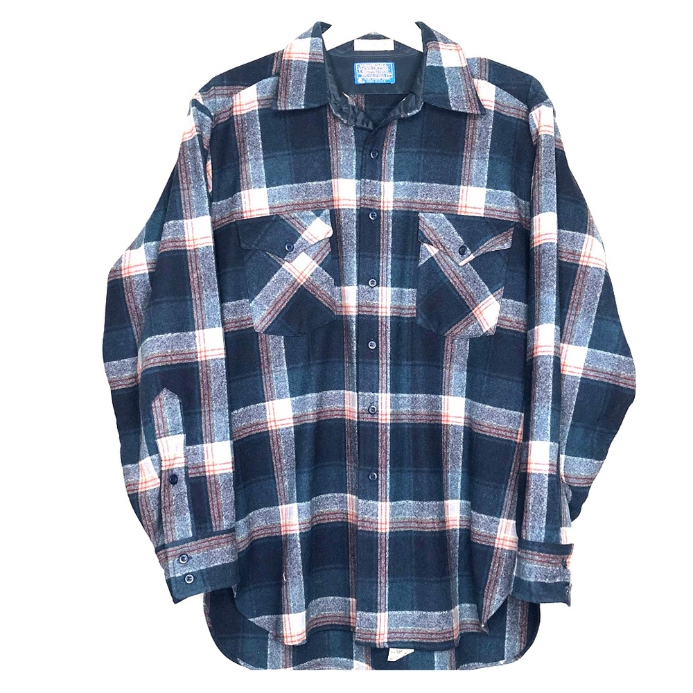 Pendleton Blue High Grade Wool Flannel Large
